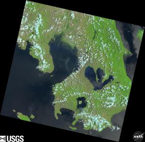 Landsat 8 image of Metro Manila and adjoining areas (including Taal and Laguna Lakes, and Manila Bay)